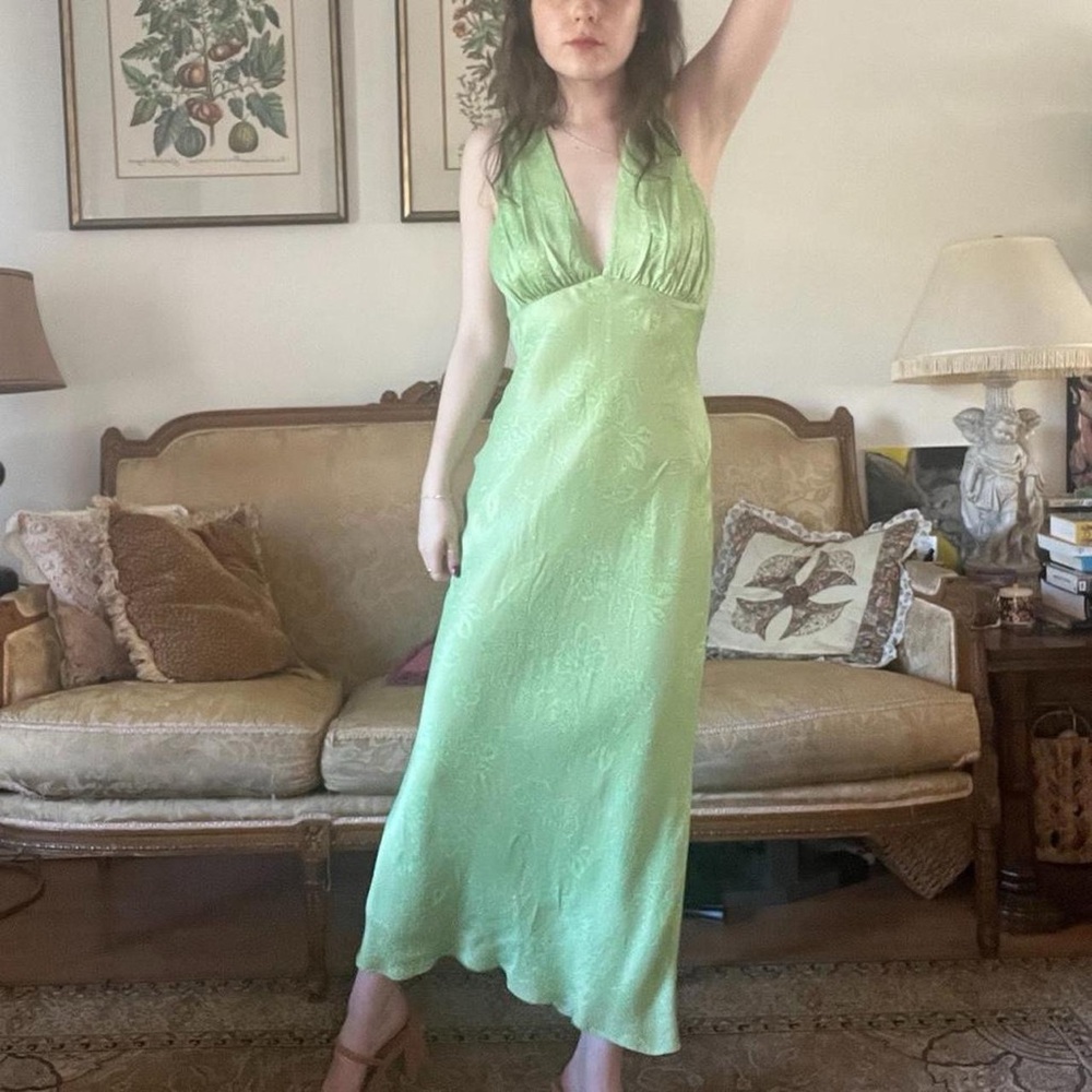 ‘90s Green Party Dress